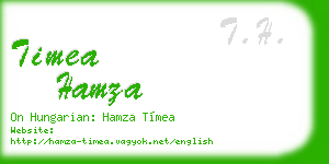 timea hamza business card